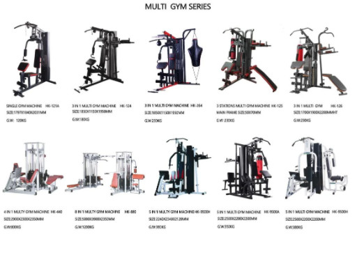 1200kg máquina multi 3800*3900*2350m m del gimnasio de la estación del acero 8
