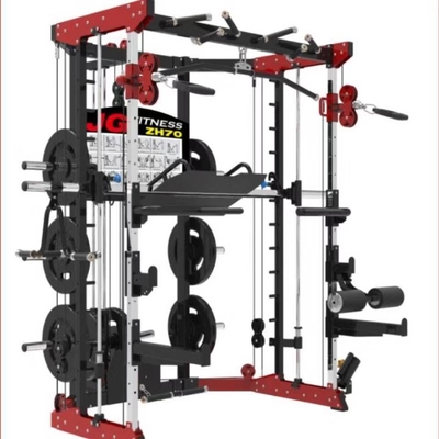 Aptitud agazapada Smith Machine Home Gym de la torsión del Barbell del Barbell