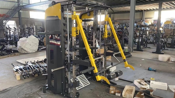 Revestimiento en polvo Gimnasio Equipo de acondicionamiento físico Multifuncional Smith Entrenador de pesas